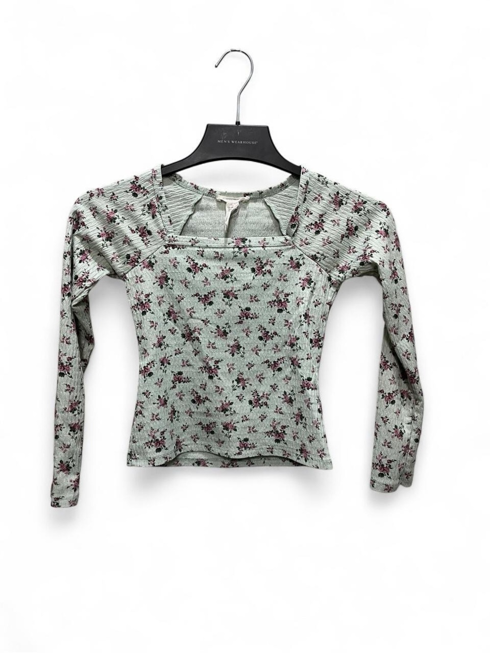 Full Tilt Green Floral Fairy Y2K Cottagecore Ren Faire Long Sleeve Top S EUC